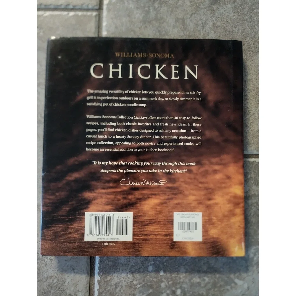 Williams-Sonoma Chicken Cookbook Hardcover Collection Recipes 40+ Recipes